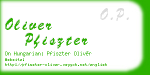 oliver pfiszter business card