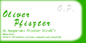 oliver pfiszter business card